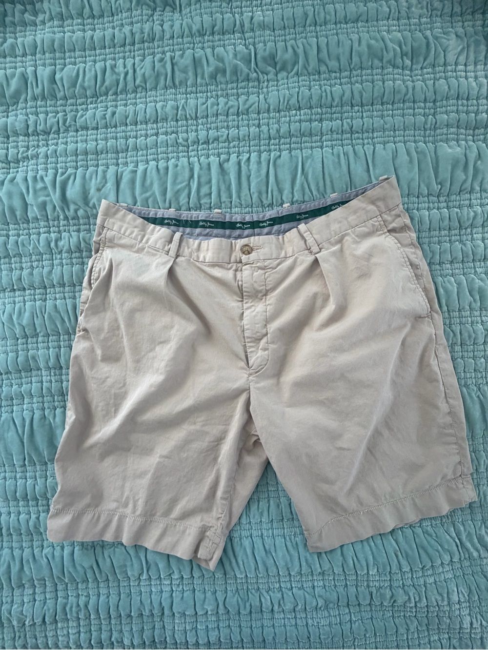 Bobby Jones Khaki Flat-Front Chino Shorts-38